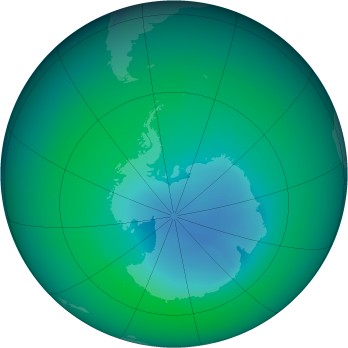 December 2007 monthly mean Antarctic ozone